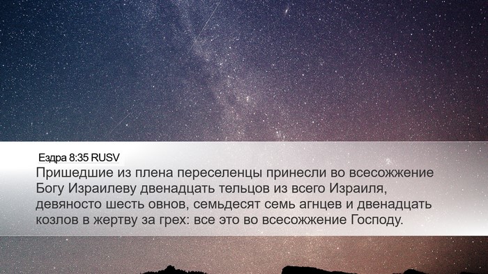 Ездра 8:35 RUSV Bible Verse Image