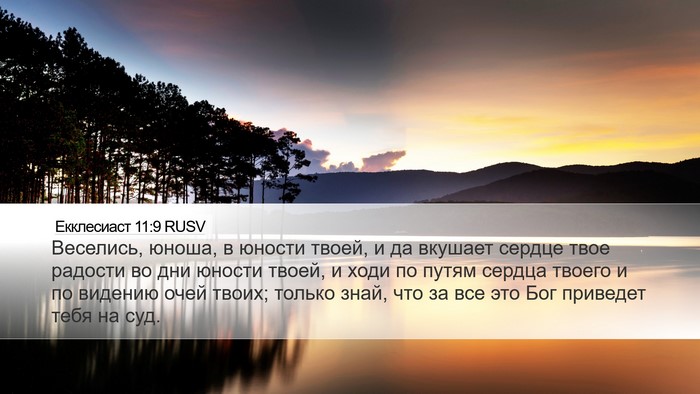 Екклесиаст 11:9 RUSV Bible Verse Image