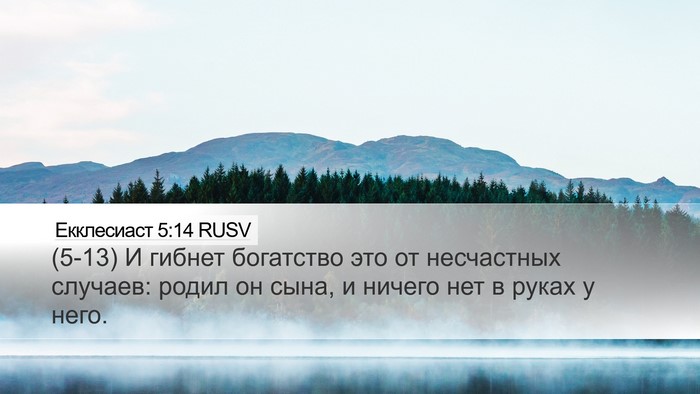 Екклесиаст 5:14 RUSV Bible Verse Image