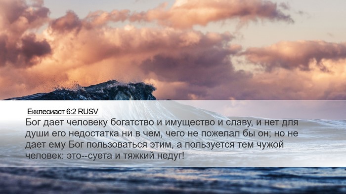 Екклесиаст 6:2 RUSV Bible Verse Image