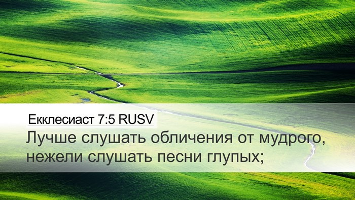 Екклесиаст 7:5 RUSV Bible Verse Image