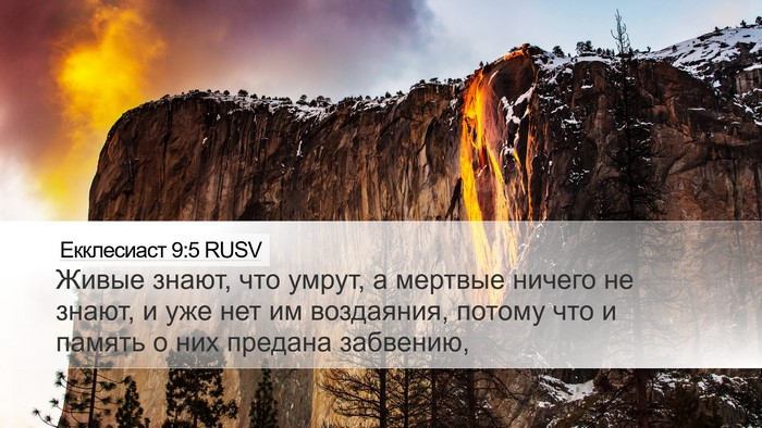 Екклесиаст 9:5 RUSV Bible Verse Image
