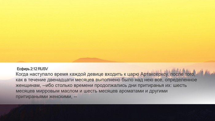 Есфирь 2:12 RUSV Bible Verse Image
