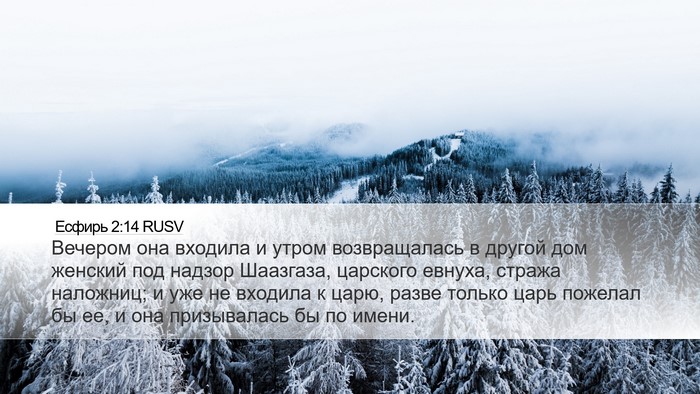 Есфирь 2:14 RUSV Bible Verse Image