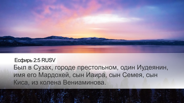 Есфирь 2:5 RUSV Desktop Wallpaper - Был в Сузах, городе - Desktop Bible Verse Wallpaper