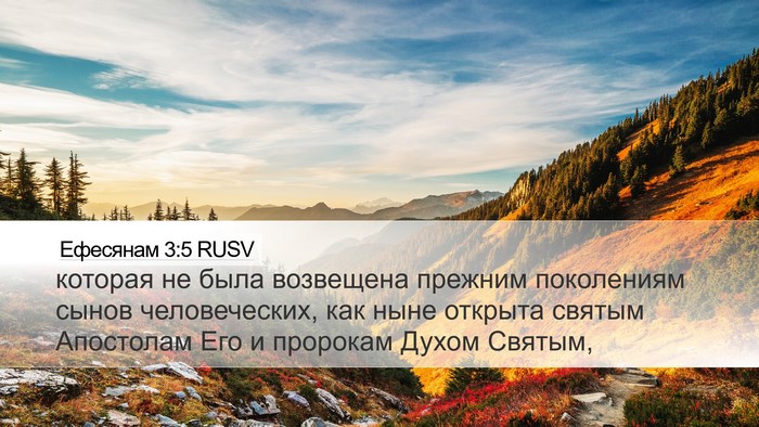 Ефесянам 3:5 RUSV Bible Verse Image