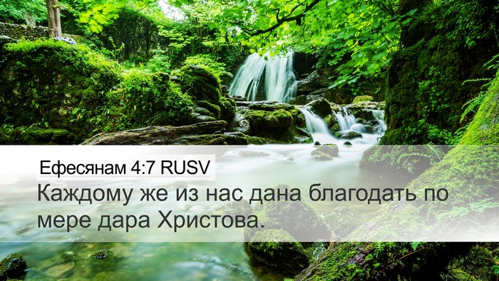 Ефесянам 4:7 RUSV Bible Verse Image