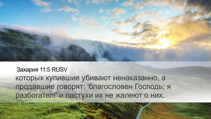 Захария 11:5 RUSV Bible Verse Image