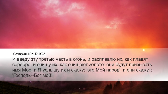 Захария 13:9 RUSV Bible Verse Image