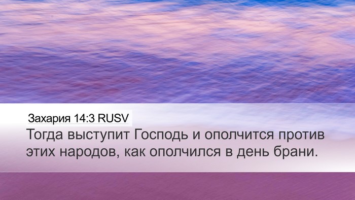 Захария 14:3 RUSV Bible Verse Image