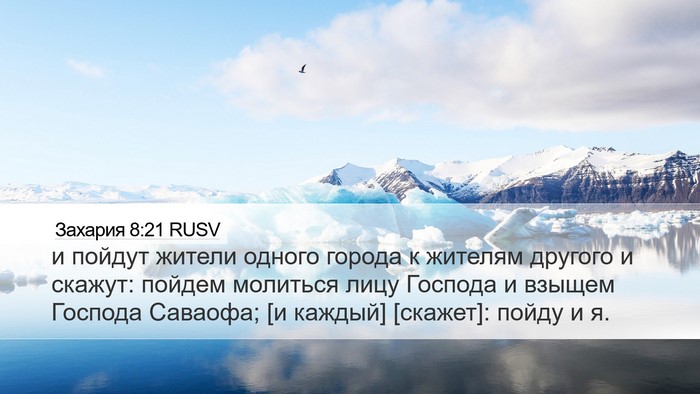 Захария 8:21 RUSV Bible Verse Image