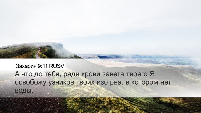Захария 9:11 RUSV Bible Verse Image