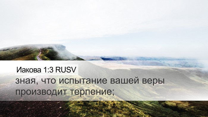 Иакова 1:3 RUSV Bible Verse Image