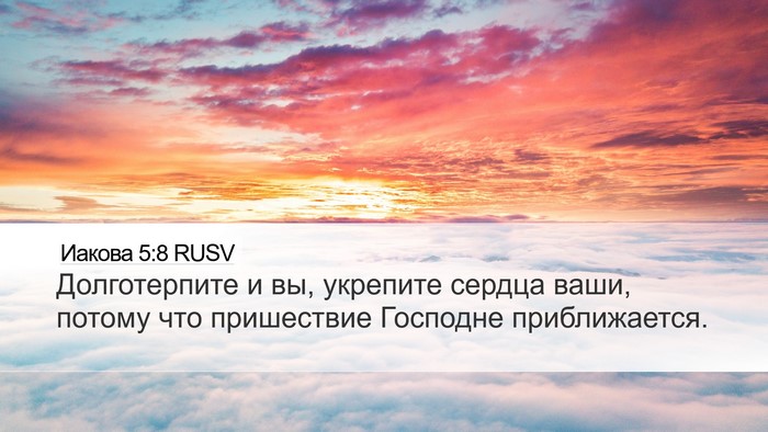 Иакова 5:8 RUSV Bible Verse Image