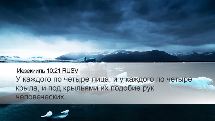 Иезекииль 10:21 RUSV Bible Verse Image