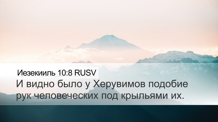 Иезекииль 10:8 RUSV Bible Verse Image