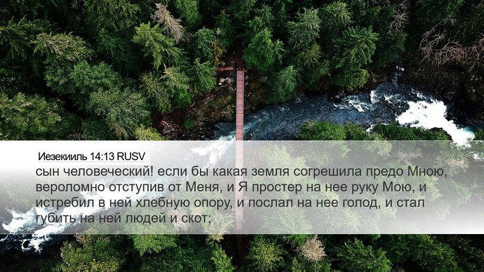 Иезекииль 14:13 RUSV Bible Verse Image