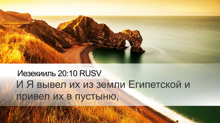 Иезекииль 20:10 RUSV Bible Verse Image
