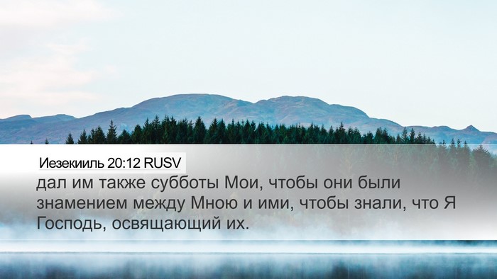 Иезекииль 20:12 RUSV Bible Verse Image