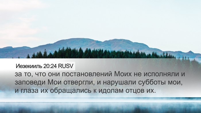 Иезекииль 20:24 RUSV Bible Verse Image