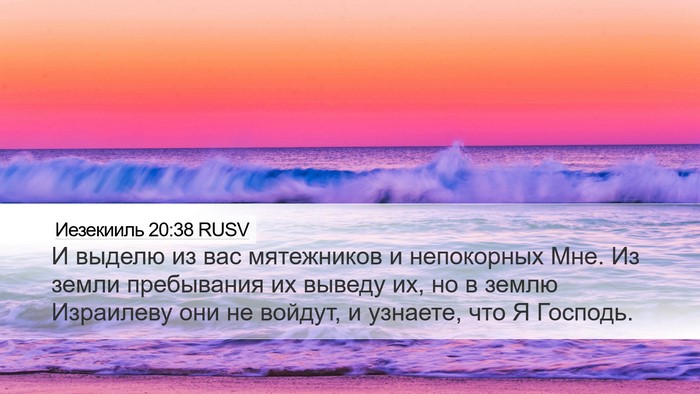 Иезекииль 20:38 RUSV Bible Verse Image