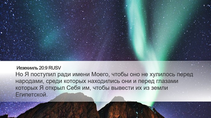 Иезекииль 20:9 RUSV Bible Verse Image
