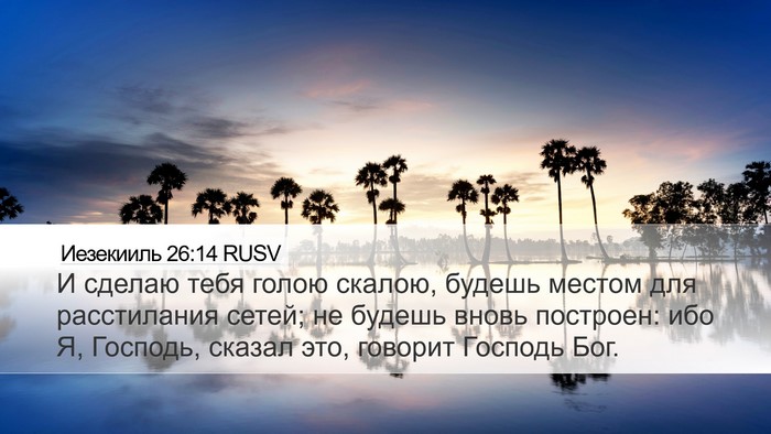 Иезекииль 26:14 RUSV Bible Verse Image