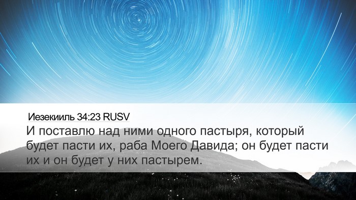 Иезекииль 34:23 RUSV Bible Verse Image