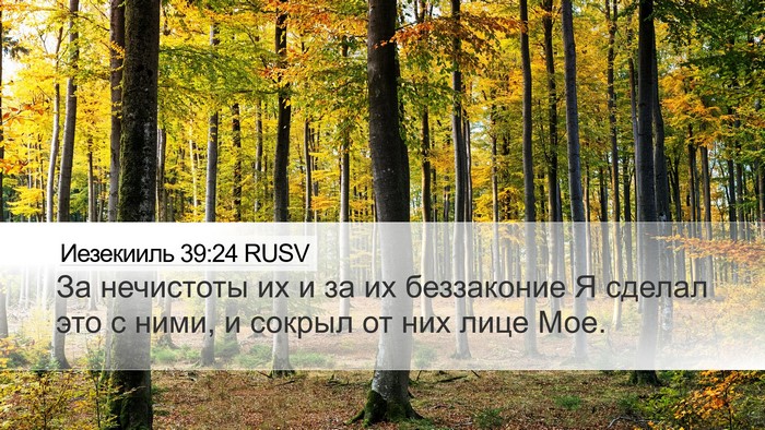 Иезекииль 39:24 RUSV Desktop Wallpaper - За нечистоты их и за их - Desktop Bible Verse Wallpaper