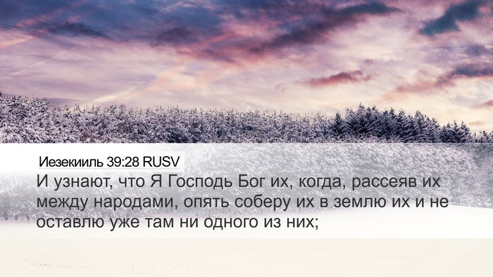Иезекииль 39:28 RUSV Bible Verse Image