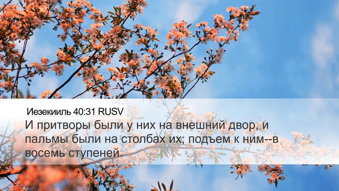 Иезекииль 40:31 RUSV Bible Verse Image