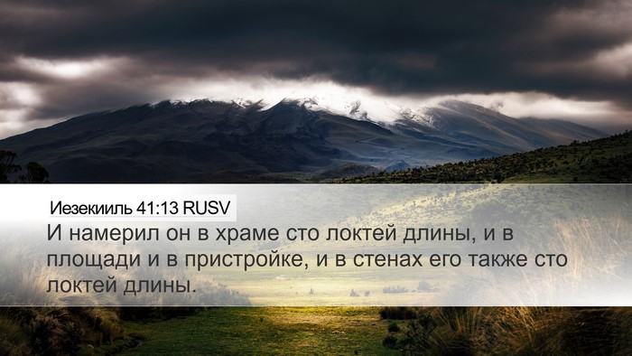 Иезекииль 41:13 RUSV Bible Verse Image