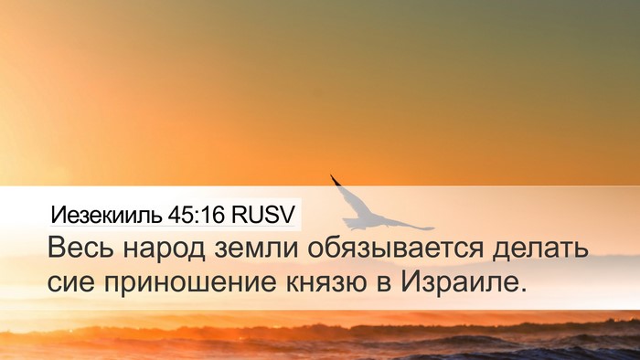 Иезекииль 45:16 RUSV Bible Verse Image