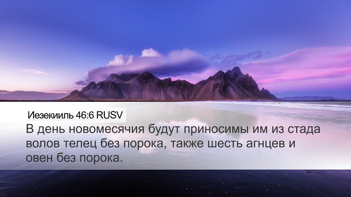 Иезекииль 46:6 RUSV Bible Verse Image