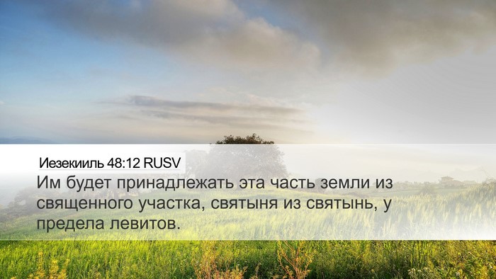 Иезекииль 48:12 RUSV Bible Verse Image