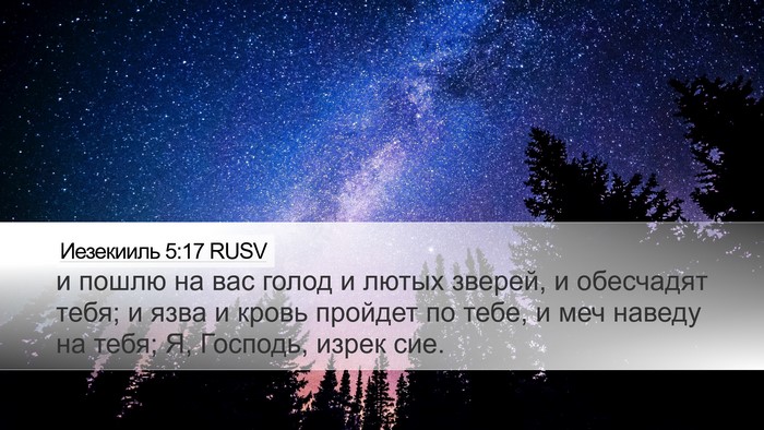 Иезекииль 5:17 RUSV Bible Verse Image