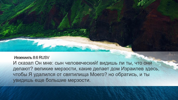 Иезекииль 8:6 RUSV Bible Verse Image