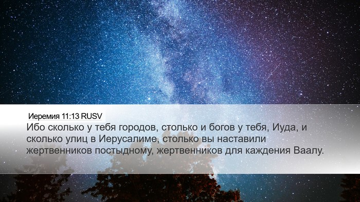 Иеремия 11:13 RUSV Bible Verse Image