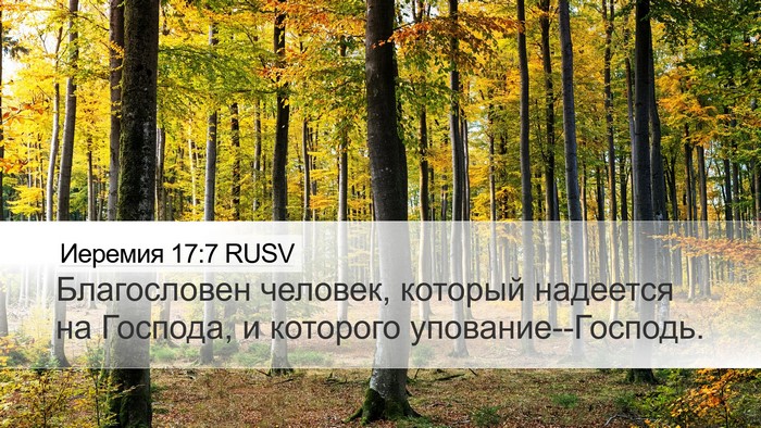 Иеремия 17:7 RUSV Bible Verse Image