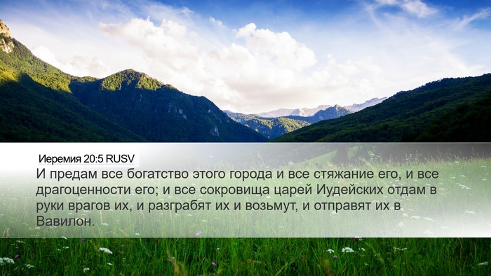 Иеремия 20:5 RUSV Bible Verse Image