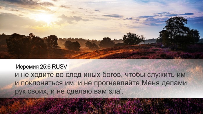 Иеремия 25:6 RUSV Bible Verse Image