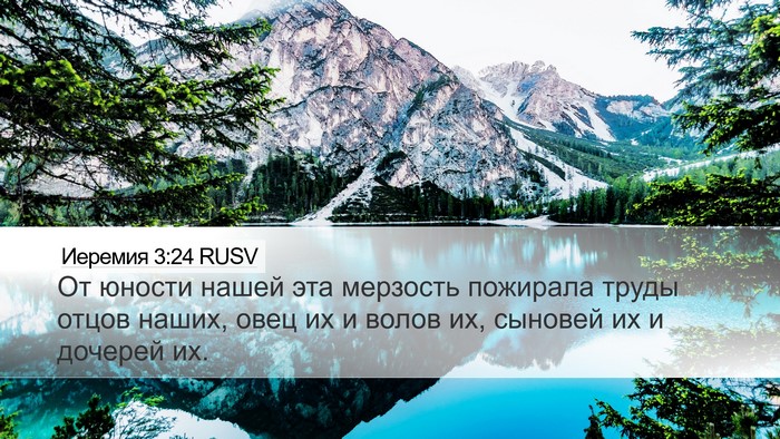 Иеремия 3:24 RUSV Bible Verse Image