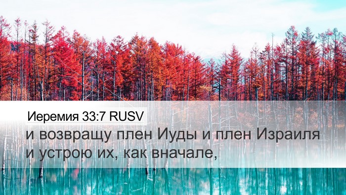 Иеремия 33:7 RUSV Bible Verse Image