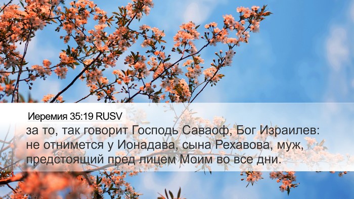Иеремия 35:19 RUSV Bible Verse Image