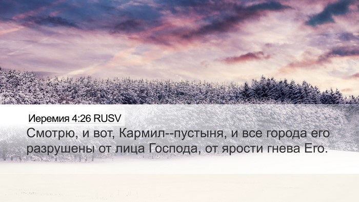 Иеремия 4:26 RUSV Desktop Wallpaper - Смотрю, и вот, - Desktop Bible Verse Wallpaper