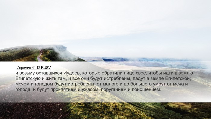 Иеремия 44:12 RUSV Bible Verse Image
