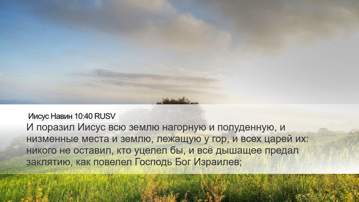 Иисус Навин 10:40 RUSV Bible Verse Image