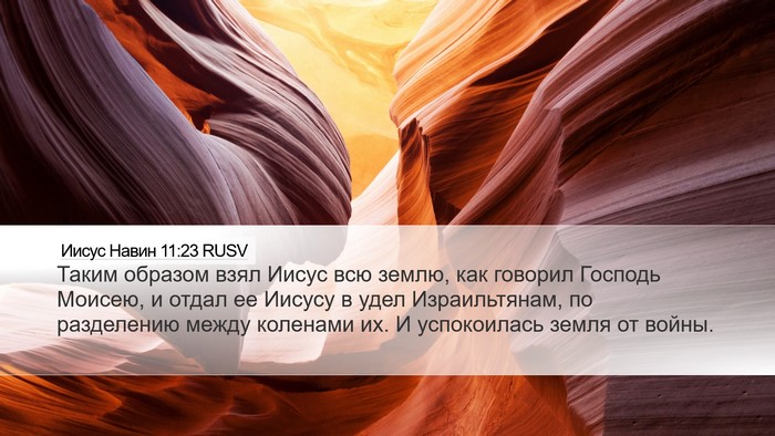 Иисус Навин 11:23 RUSV Bible Verse Image