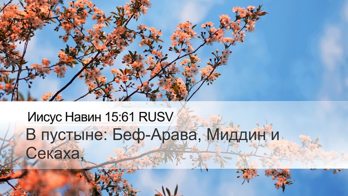 Иисус Навин 15:61 RUSV Bible Verse Image