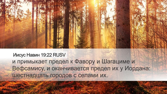 Иисус Навин 19:22 RUSV Bible Verse Image